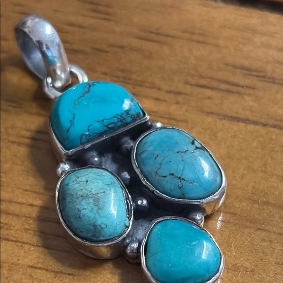 unbranded Jewelry - Turquoise Sterling Silver Pendant